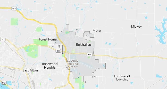 Map of Bethalto, IL