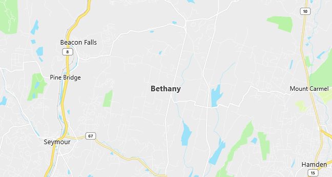 Map of Bethany, CT