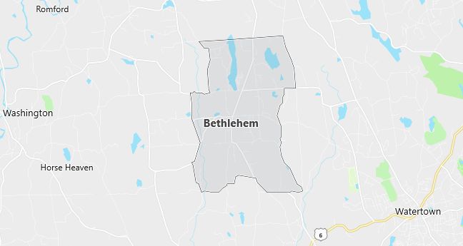 Map of Bethlehem, CT