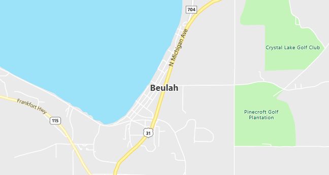 Map of Beulah, MI