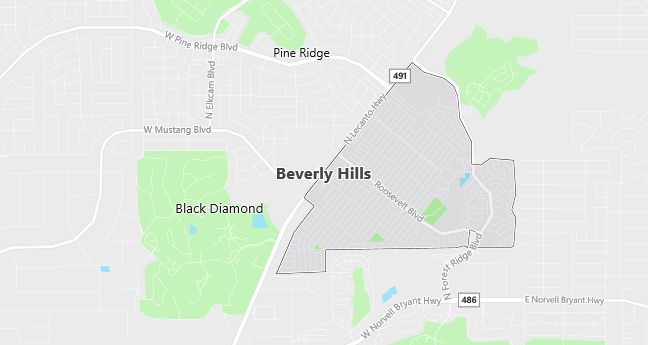 Map of Beverly Hills, FL