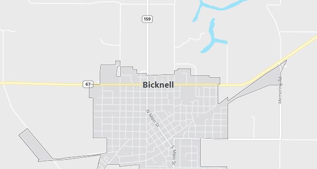 Map of Bicknell, IN