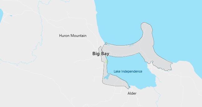 Map of Big Bay, MI