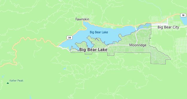 Map of Big Bear Lake, CA