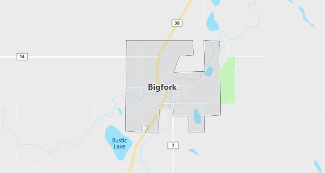 Map of Bigfork, MN