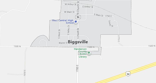 Map of Biggsville, IL