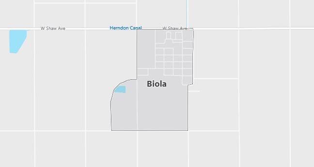 Map of Biola, CA