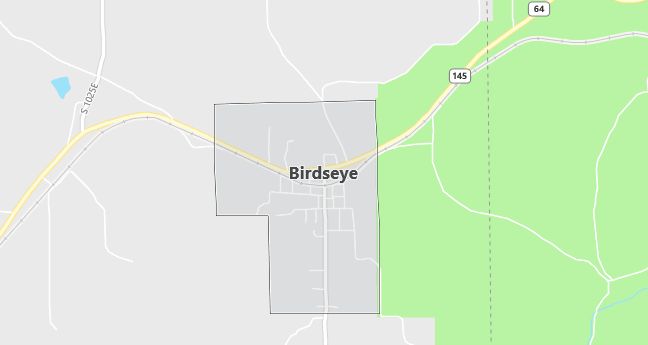 Map of Birdseye, IN