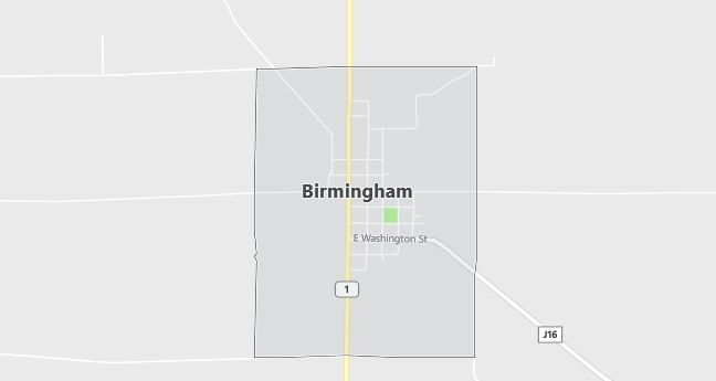 Map of Birmingham, IA