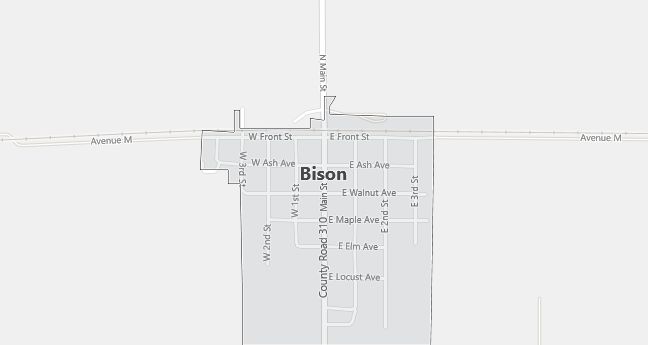 Map of Bison, KS