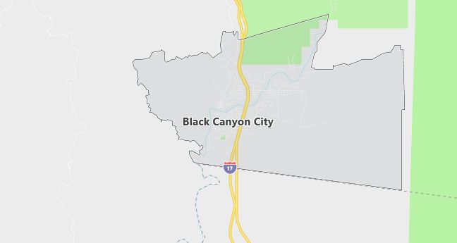 Map of Black Canyon City, AZ