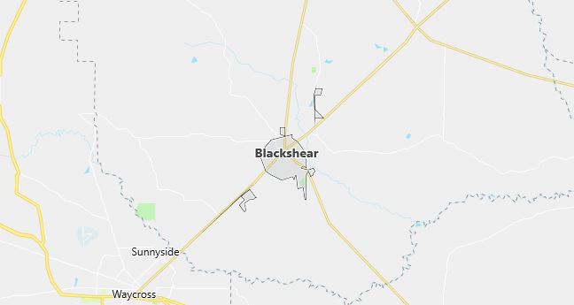 Map of Blackshear, GA