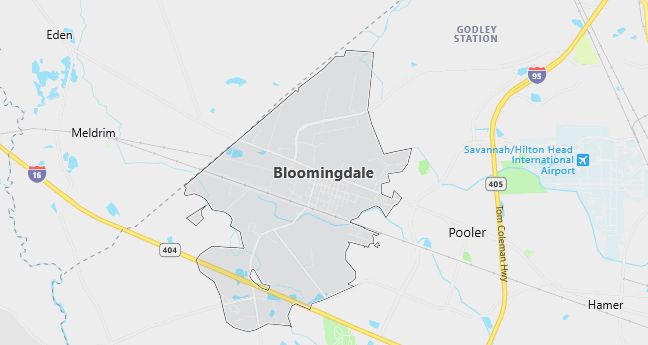 Map of Bloomingdale, GA