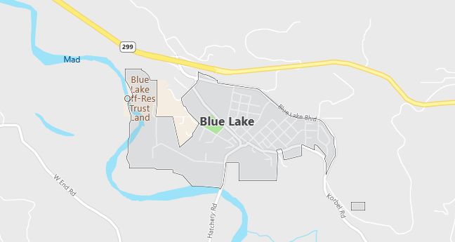 Map of Blue Lake, CA