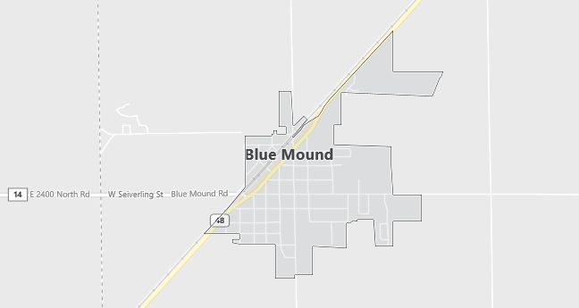 Map of Blue Mound, IL