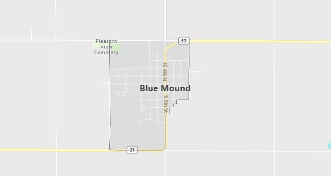 Map of Blue Mound, KS