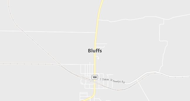 Map of Bluffs, IL