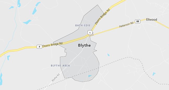 Map of Blythe, GA