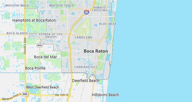 Map of Boca Raton, FL