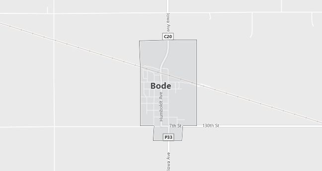 Map of Bode, IA