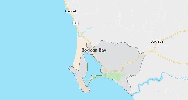 Map of Bodega Bay, CA