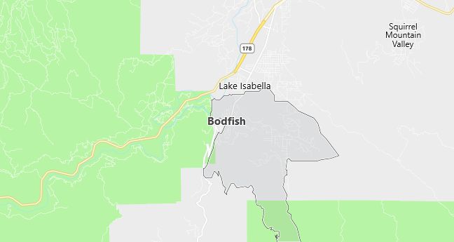 Map of Bodfish, CA