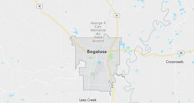 Map of Bogalusa, LA