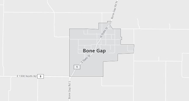 Map of Bone Gap, IL