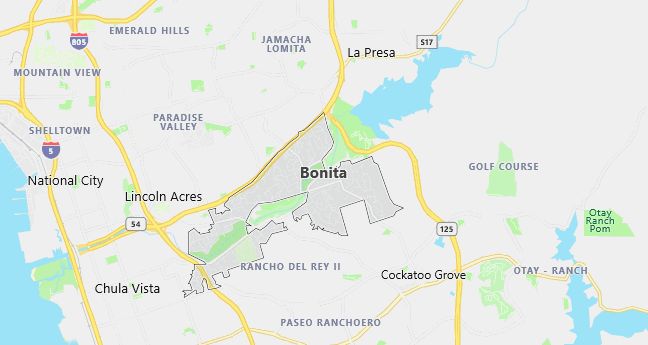 Map of Bonita, CA