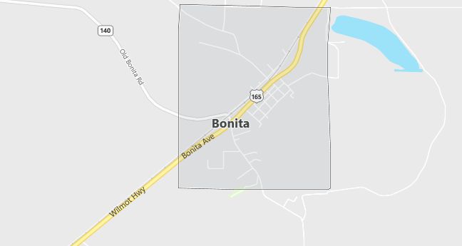 Map of Bonita, LA