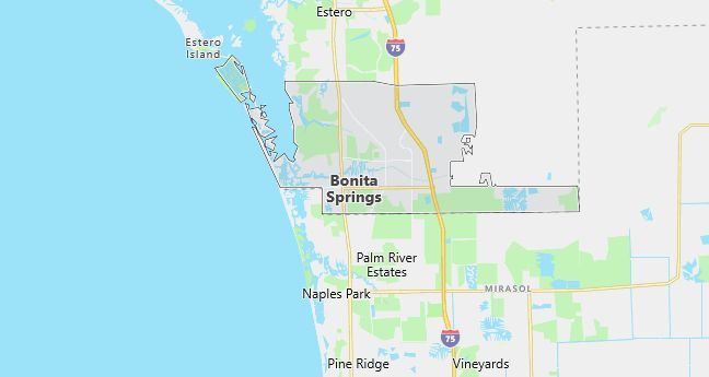 Map of Bonita Springs, FL