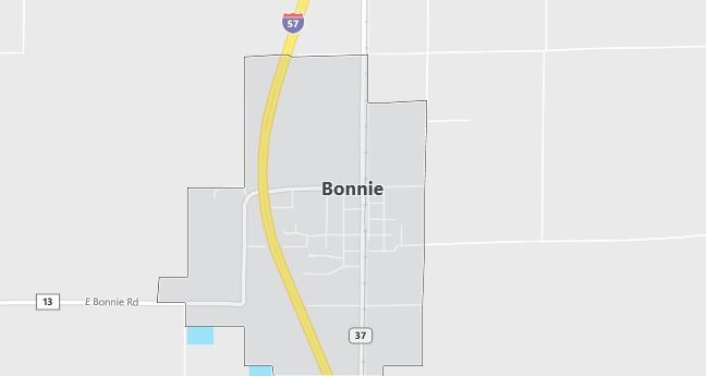 Map of Bonnie, IL