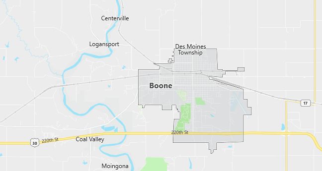 Map of Boone, IA