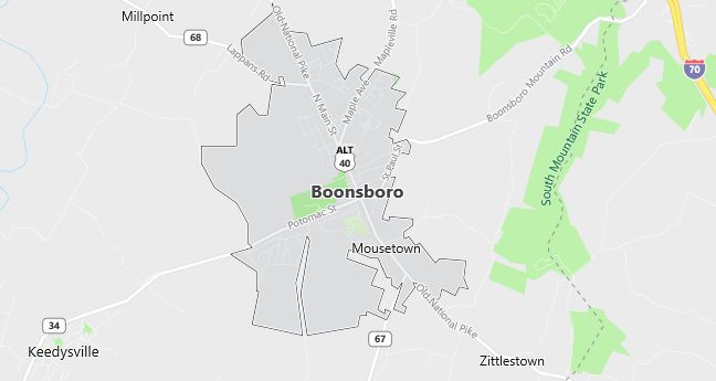 Map of Boonsboro, MD