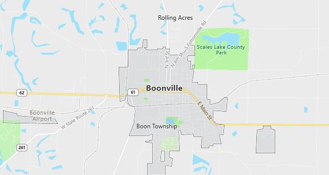 Map of Boonville, IN