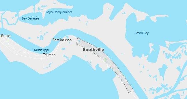 Map of Boothville, LA