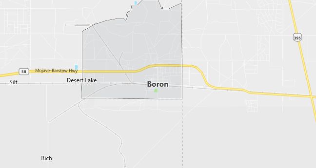 Map of Boron, CA