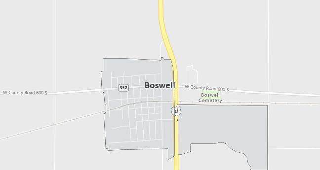 Map of Boswell, IN