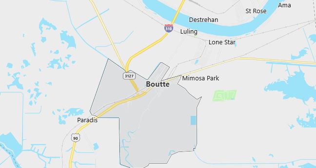 Map of Boutte, LA