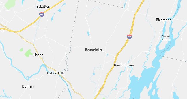 Map of Bowdoin, ME