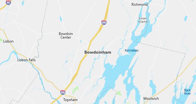 Map of Bowdoinham, ME