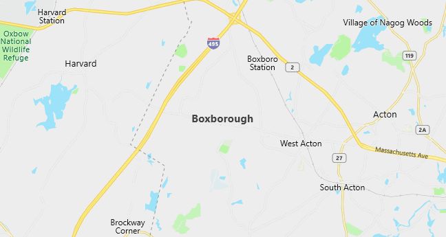 Map of Boxborough, MA