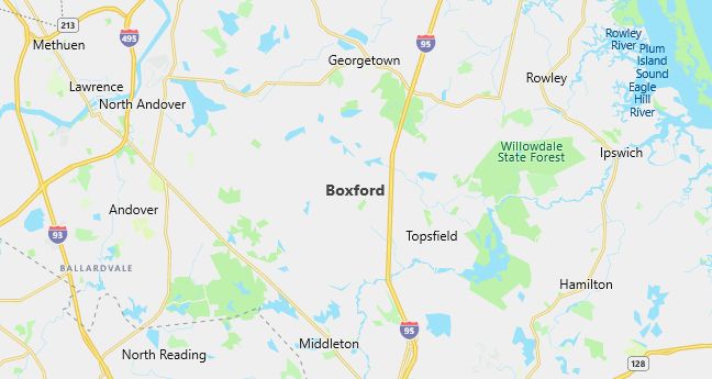 Map of Boxford, MA