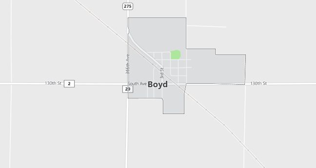 Map of Boyd, MN