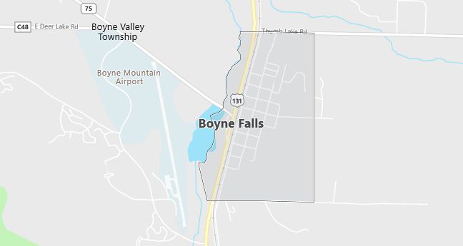 Map of Boyne Falls, MI