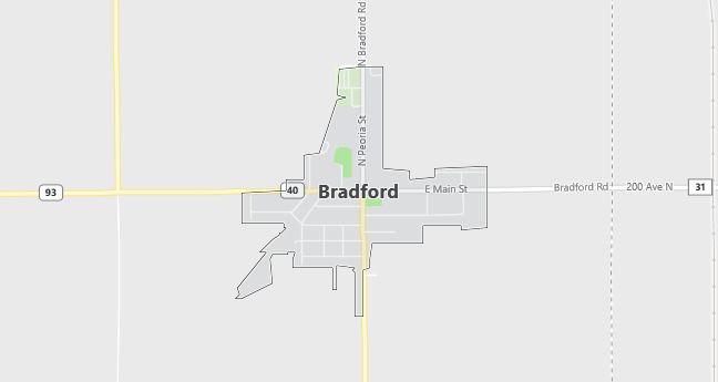 Map of Bradford, IL