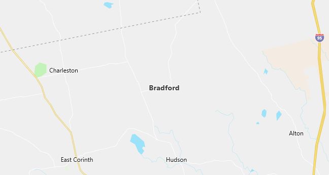 Map of Bradford, ME