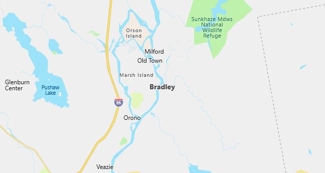 Map of Bradley, ME