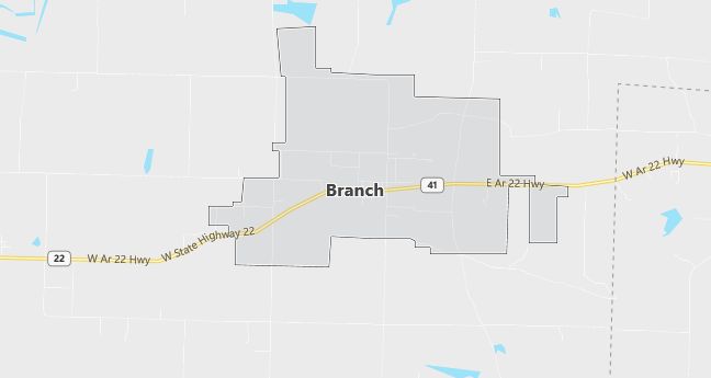 Map of Branch, AR