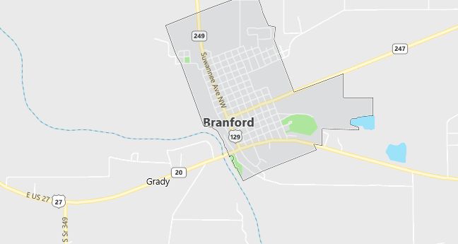 Map of Branford, FL